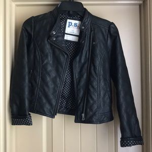 Girls faux leather jacket